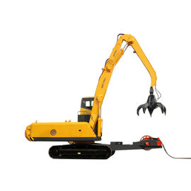 Bulk Material Handling Equipment / Dual Power Hydraulic Track Material Handler Crane Grab