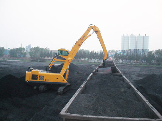 Bulk Material Handling Equipment / Dual Power Hydraulic Track Material Handler Crane Grab